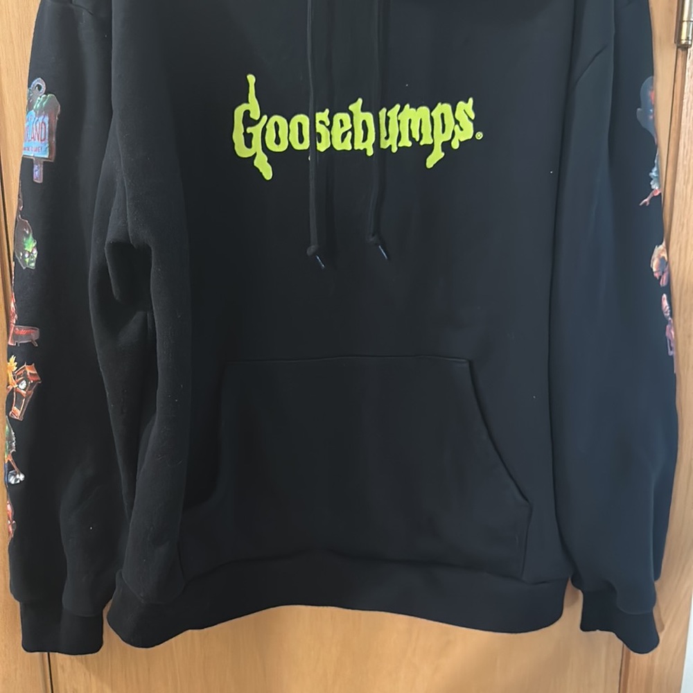 Dumbgood Goosebumps Graphic Hoodie Hooded Sweatshirt Black Size Large - Picture 5 of 12